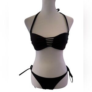 Women’s Love & Sports Strappy bikini top & string bikini bottoms NWOT size XS